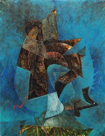 Gianni Dova (Roma 1925 - Milano 1991) - "Inizio di un volo sull'acqua" 1969...