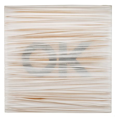 Umberto Mariani (Milano 1936) - "Ok" 1990 piombo e acrilico su tavola, cm...