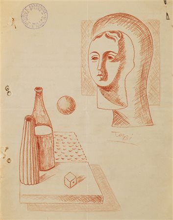 Mario Tozzi (Fossombrone 1895 - St. Jean du Gard 1979) - "Volto ed oggetti"...