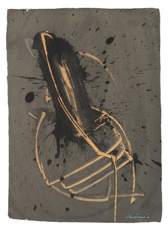 Emilio Scanavino (Genova 1922 - Milano 1986) - "Senza titolo" 1965 terracotta...