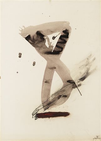 Antoni Tapies (Barcellona 1923 - 2012) - "8 and Cigar" 1971 acrilico e matita...