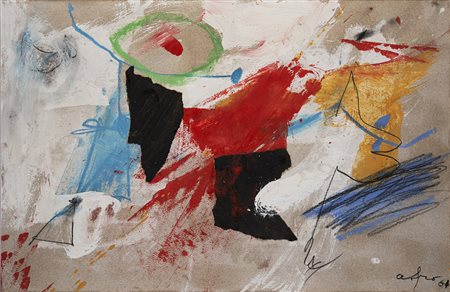 Afro (Udine 1912 - Zurigo 1976) - "Senza titolo" 1961 tecnica mista su carta,...