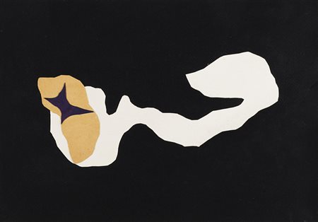 Hans Arp (Strasburgo 1887 - Basilea 1966) - "Ver luisant" 1952 collage di...