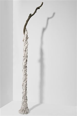 Paolo Icaro (Torino 1936) - "Ramo corto" 1985 scultura in gesso e legno, h cm...