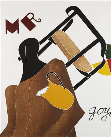 Emilio Tadini (Milano 1927 - 2002) - "Magasins reunis (Illustrazione per "I...