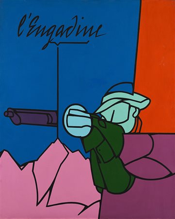 Valerio Adami (Bologna 1935) - "Dans un paysage (l'Engadina)" 1973-74...