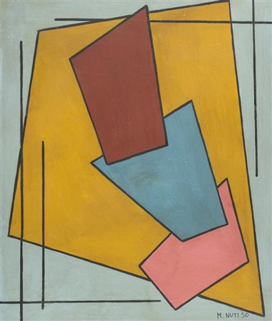 Mario Nuti, Firenze 1923 - 1996, Senza titolo 1950, Tempera su tela, cm....