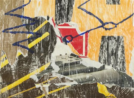 Mimmo Rotella, Catanzaro 1918 - Milano 2006, I segni proibiti di Zurigo 1988,...