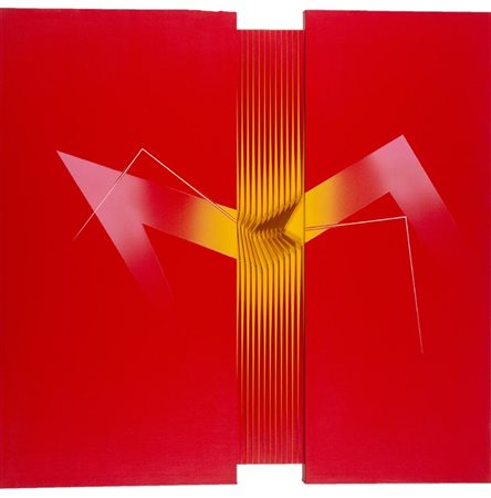 Alberto Biasi, Padova 1937 - , M...come Monte Rosso 2003, Tecnica mista e...