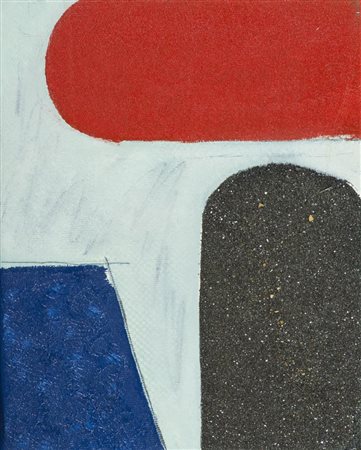 Walter Fusi, Udine 1924 - Firenze 2013, Senza titolo , Olio e sabbia su tela,...