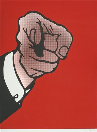 Roy Lichtenstein, New York 1923 - 1997, Hey You! 1973, Litografia offset, su...