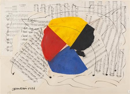 Arturo Carmassi, Lucca 1925 - Empoli, Fi 2015, Senza titolo 1981, Tecnica...