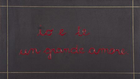 Romeo Romani, Lucca 1945 - , Io e te un grande amore 2015, Olio e acrilico su...