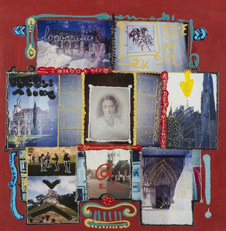 Lucia Marcucci, Firenze 1933 - , Logografia 1995, Collage e acrilico su tela,...