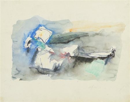 Afro Basaldella, Udine 1912 - Zurigo 1976, Senza titolo 1957, Tecnica mista...