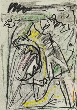 Emilio Vedova, Venezia 1919 - 2006, Emerging 1982, Tecnica mista su carta...