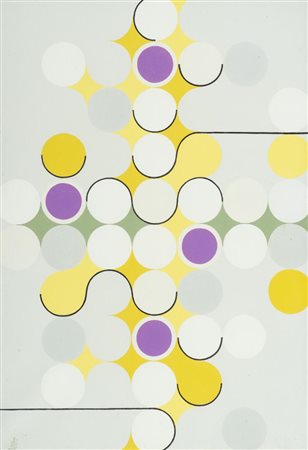 Carlo Nangeroni, New York 1922 - , Percorsi ritmati 1965, Acrilico su tela,...