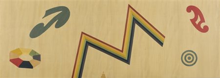 Lucio del Pezzo, Napoli 1933 - , Decorazione Ziggurath 2003, Intarsio in...