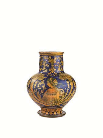 Alfredo Santarelli(Gualdo Tadino 1874-1957)VASO, 1920 CIRCAMaiolica policroma...