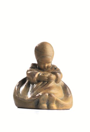 Pietro Melandri(Faenza 1883-1907)BAMBINA SEDUTA CON POMO TRA LE MANI, ANNI...