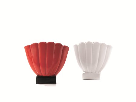 COPPIA DI VASI A CONCHIGLIA, ANNI '30Manifattura San Cristoforo - Richard...