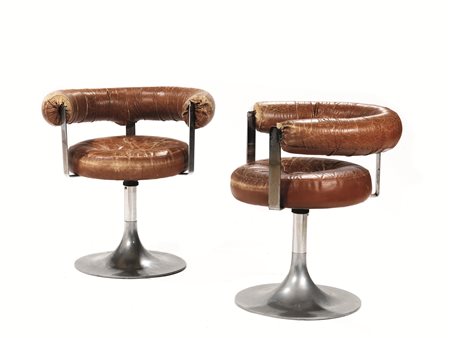 Marzio Cecchi(Firenze 1940 &ndash; New York 1990)COPPIA DI POLTRONCINE,...