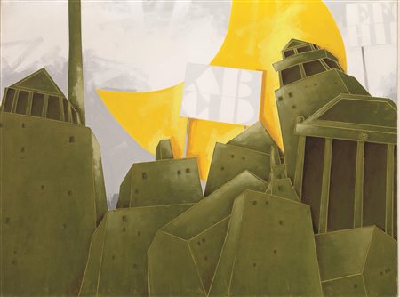 Emilio Tadini&nbsp; (Milano 1927 - Milano 2002)&nbsp; CITTA' ITALIANA&nbsp;...