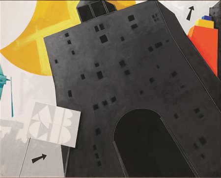 Emilio Tadini&nbsp; (Milano 1927 - Milano 2002)&nbsp; CITTA' ITALIANA&nbsp;...