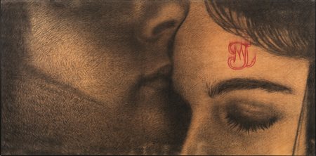 Omar Galliani&nbsp; (Montecchio Emilia 1954)&nbsp; MANTRA&nbsp; tecnica mista...