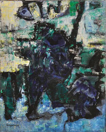 Antonio Corpora&nbsp; (Tunisi 1909 - Roma 2004)&nbsp; SENZA TITOLO&nbsp; olio...