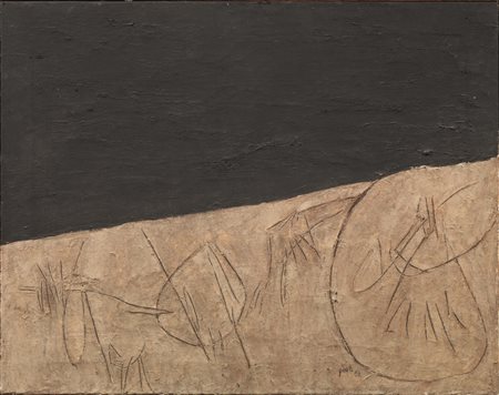 Achille Perilli(Roma 1927)LA CITTA' INCANTATAolio e tecnica mista su tela, cm...