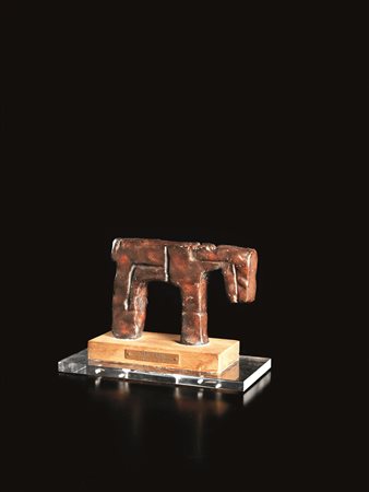 Mario Sironi&nbsp; (Sassari 1885 - Milano 1961)&nbsp; CAVALLINO&nbsp; gesso...