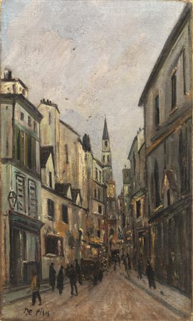 Filippo de Pisis&nbsp; (Ferrara 1896 - Milano 1956)&nbsp; VIA DI PARIGI&nbsp;...