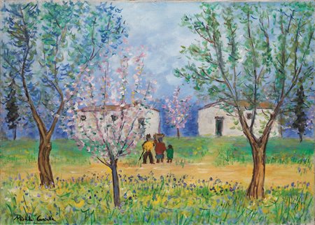 Michele Cascella&nbsp; (Ortona 1892 - Milano 1989)&nbsp; VEDUTA&nbsp; olio su...