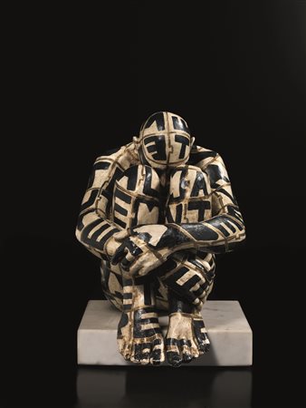 Rabarama&nbsp; (Roma 1969)&nbsp; CENTOVOLTE CENTOMILA&nbsp; bronzo dipinto su...