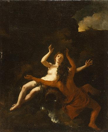Anonimo della fine del XVII secolo Bacco e Arianna Olio su tela, cm. 78 x 63