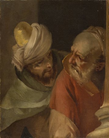 Cerchia di G.B.Tiepolo Due figure maschili probabilmente da una scena con...