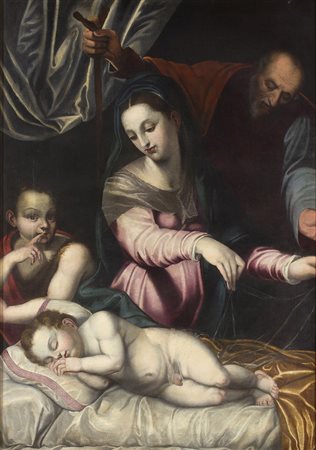 Lucia Anguissola (1538 circa – 1568 circa) (attr.) Sacra Famiglia con San...