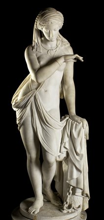 SCIPIONE TADOLINI Roma 1822 - 1892 La schiava greca Scultura in marmo bianco,...