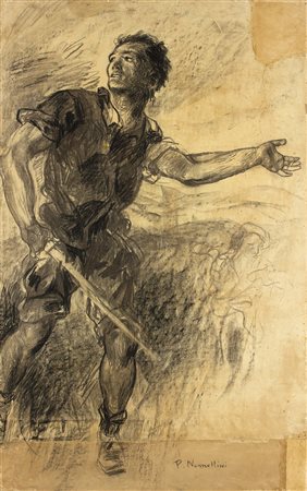 PLINIO NOMELLINI Livorno 1866 - Firenze 1943 Studio per Avanguardia rossa...