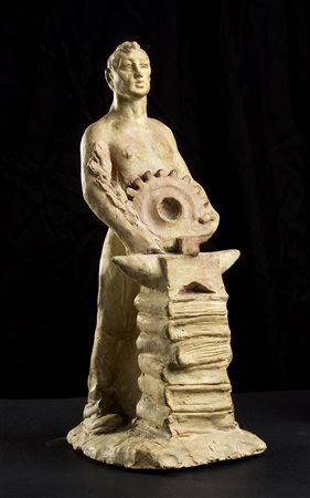 TIMO BORTOLOTTI Darfo 1884 - Milano 1954 Cultura e lavoro Scultura in...