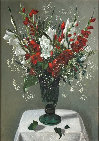 GIOVANNI COLACICCHI Anangni 1900 - 1976 Natura morta con fiori, 1941 Olio su...