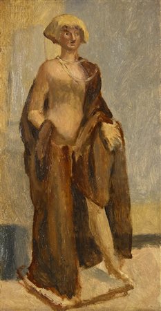 GUGLIELMO JANNI Roma 1892 - 1958 Manichino n. 1, 1934 Olio su tavola cm 50,5...