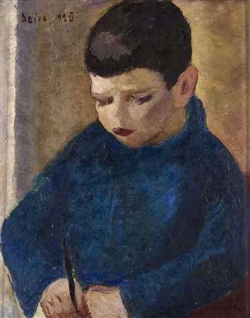 DEIVA DE ANGELIS Gubbio 1885 - Roma 1925 Ritratto di bambino (Renzo Del...