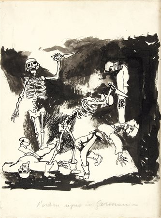 RENATO GUTTUSO Bagheria 1911 - Roma 1987 L’ordine regna in Germania, 1940...