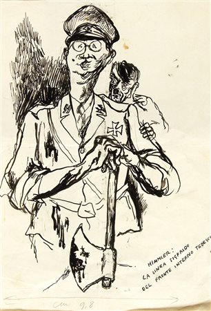 RENATO GUTTUSO Bagheria 1911 - Roma 1987 Himmler: la linea Sigfrido del...