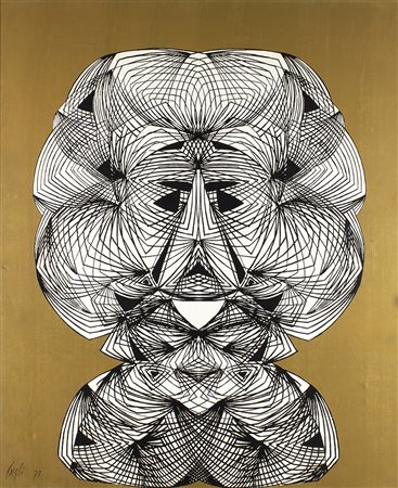 CORRADO CAGLI Ancona 1910 – Roma 1976 Il Navigatore, 1973 Olio su tela cm 110...