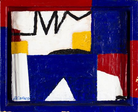 ARTURO CARMASSI Lucca 1925 - Empoli 2015 Composizione, 1986 Olio e collage su...