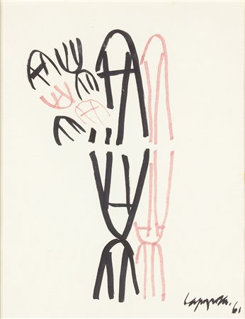 GIUSEPPE CAPOGROSSI Roma 1900 - 1972 Composizione astratta, 1961 Pennarello...