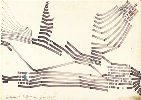 GIANNI DOVA Roma 1925 - Pisa 1991 Bombardamento di Frascati, 1951 Tecnica...
